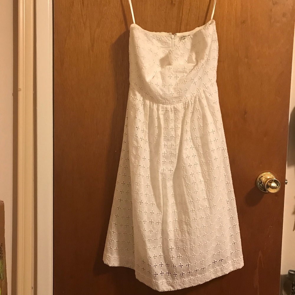 Strapless white dress BANANA REPUBLIC